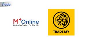 M+ Online and Trade MY logos for stock trading and investment in Malaysia.
